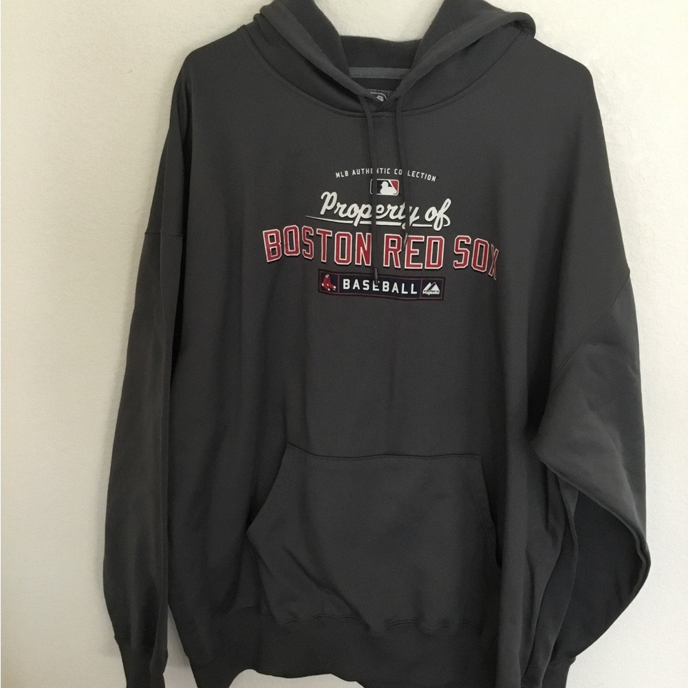 Majestic Gray Boston Red Sox Hoodie size 2XL